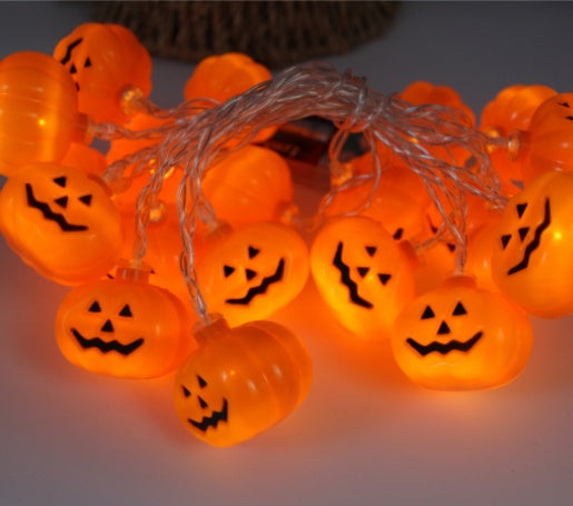 Guirlande lumineuse LED citrouille pour décoration d'Halloween