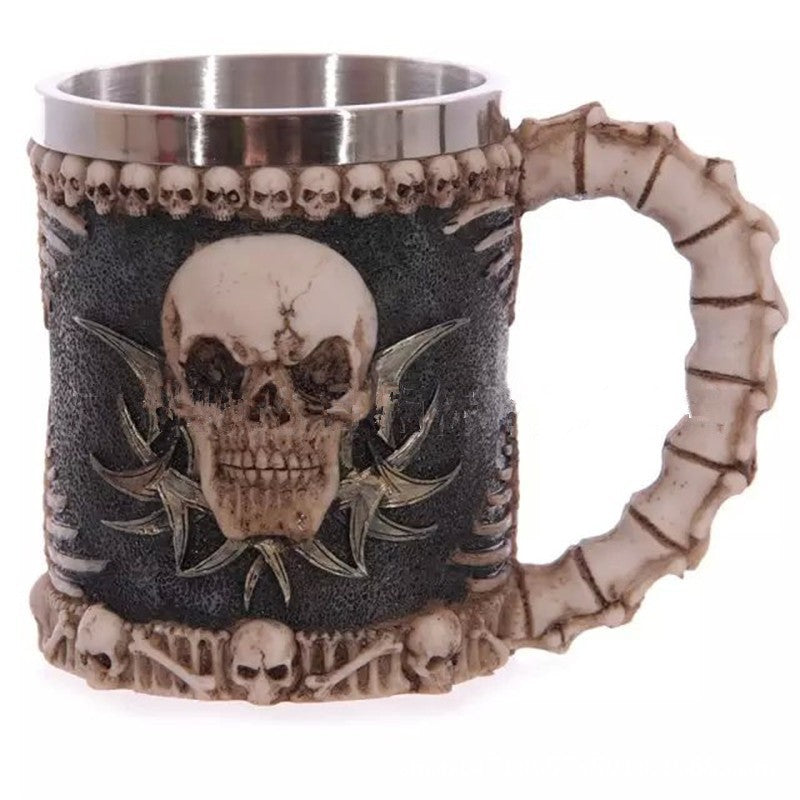 Tasse 400 ml motif tête de mort 3D