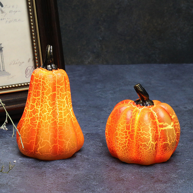 Nouvelle lanterne citrouille d'Halloween, simulation de citrouille, lampe bougie LED en résine, citrouille lumineuse