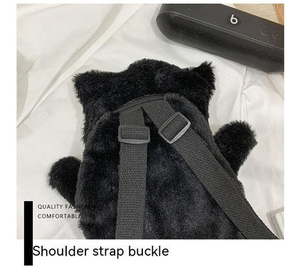 Sac à dos mignon, jouet en peluche amusant, oreiller de poupée