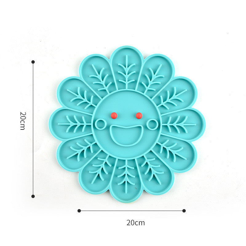 Tapis de léchage alimentaire transfrontalier pour chien, assiette à dîner pour animaux de compagnie, assiette en silicone pour chien, tapis à alimentation lente, tapis pour chien
