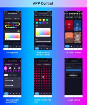 Lumière USB  TV 5 V Rétroéclairage TV avec barre lumineuse musicale