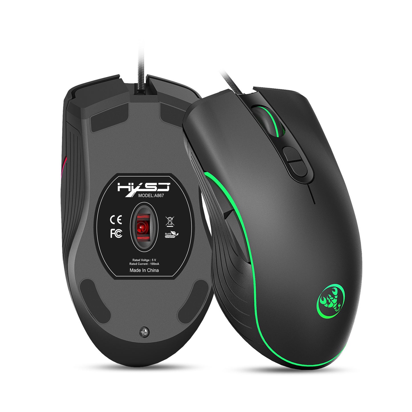 Souris de jeu lumineuse Souris de jeu filaire