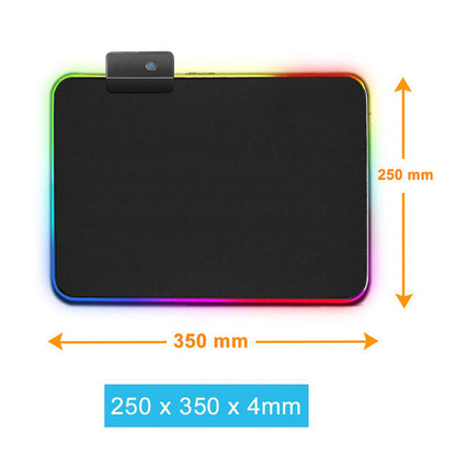 Tapis de souris lumineux RGB, tapis de jeu LED en caoutchouc, tapis de table lumineux Symphony