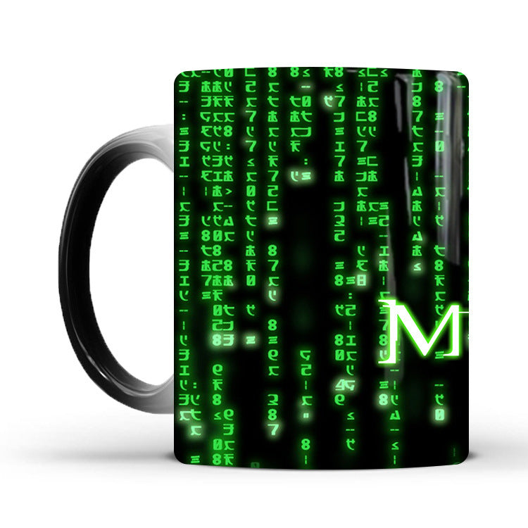 Tasse à café en céramique thermosensible à changement de couleur The Matrix