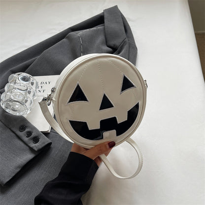 Petit sac rond citrouille d'Halloween pour femmes