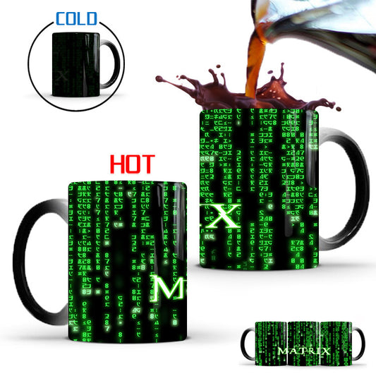 Tasse à café en céramique thermosensible à changement de couleur The Matrix