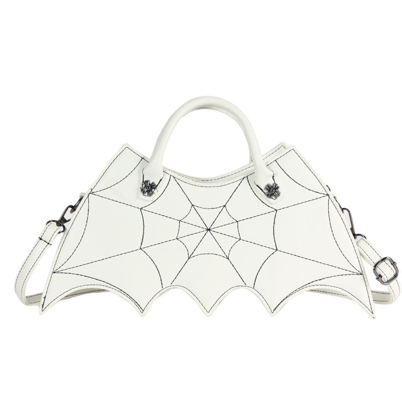 Sacs à bandoulière en forme de toile d'araignée pour Halloween, sacs à main en PU noués de personnalité Batgirl,