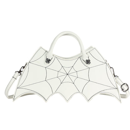 Sacs à bandoulière en forme de toile d'araignée pour Halloween, sacs à main en PU noués de personnalité Batgirl,