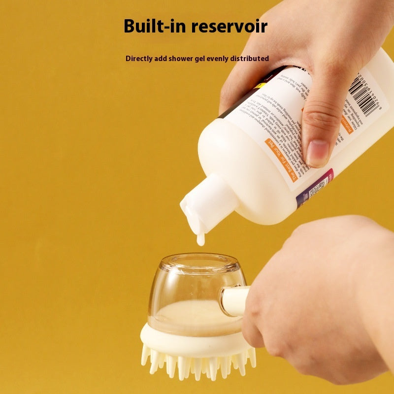 Brosse de bain 3 en 1 pour chiens et chats, brosse de massage, peigne  et outil moussant, brosse de beauté anti-frisottis, produits pour animaux de compagnie