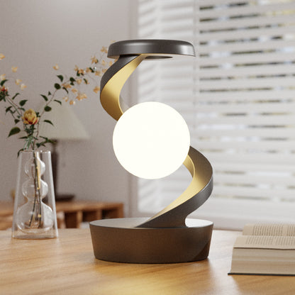 Lampe de bureau rotative en forme de lune avec capteur de charge sans fil pour téléphone, lampe de table décorative, petite veilleuse, décoration d'intérieur
