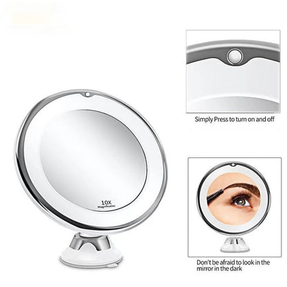 Miroir de maquillage à LED avec éclairage supplémentaire