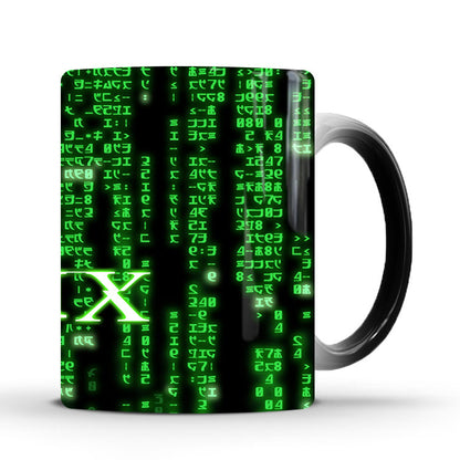 Tasse à café en céramique thermosensible à changement de couleur The Matrix