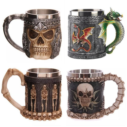Tasse 400 ml motif tête de mort 3D