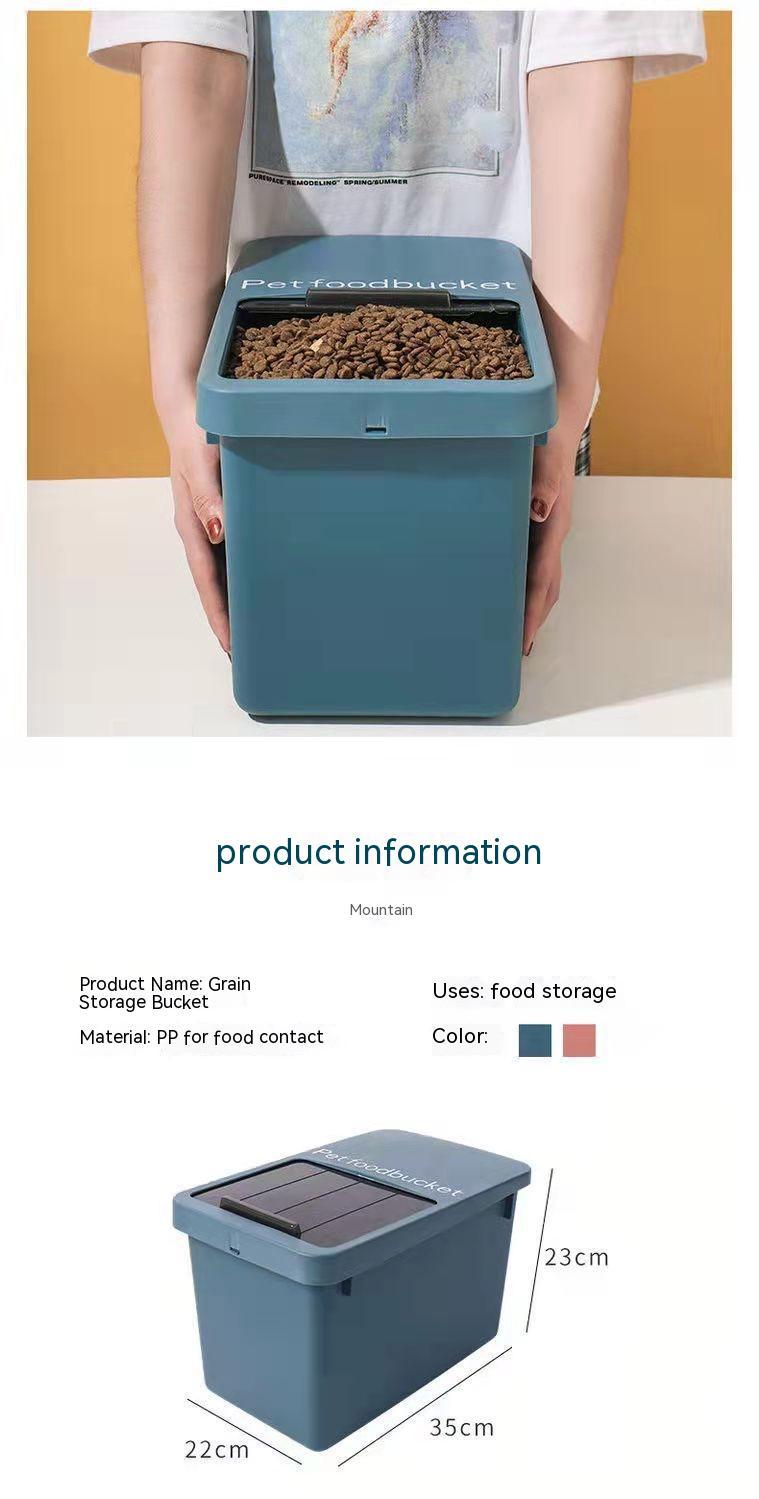 Boîte de rangement étanche à la poussière pour fournitures pour animaux de compagnie