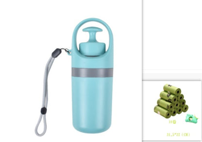 Ramasse-crottes portable et léger avec distributeur de sacs intégré, pelle à huit griffes pour ramassage des crottes de chien, produits pour animaux de compagnie