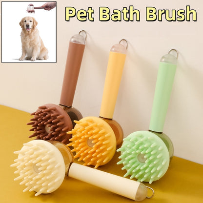 Brosse de bain 3 en 1 pour chiens et chats, brosse de massage, peigne  et outil moussant, brosse de beauté anti-frisottis, produits pour animaux de compagnie