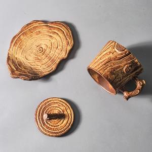 Tasse à café en grès faite à la main avec tasse à café personnalisée avec poignée