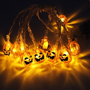 Guirlande lumineuse LED citrouille pour décoration d'Halloween