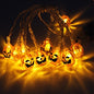 Guirlande lumineuse LED citrouille pour décoration d'Halloween