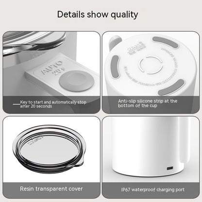 Tasse à café magnétique intelligente et portable, rechargeable et rotative