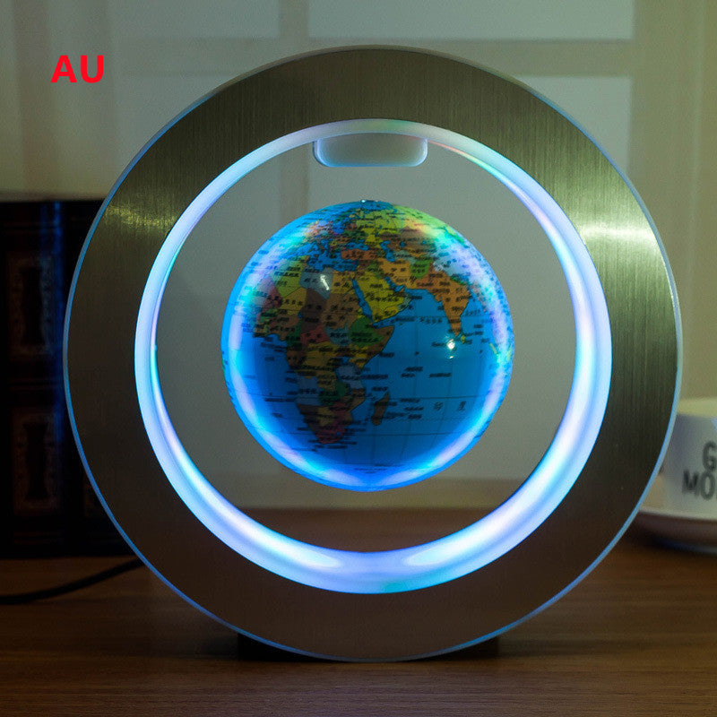 Globe flottant à LED rond avec carte du monde, lumière à lévitation magnétique, anti-gravité magique