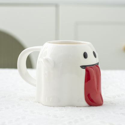 Tasse à café en céramique 3D créative avec petit fantôme d'Halloween