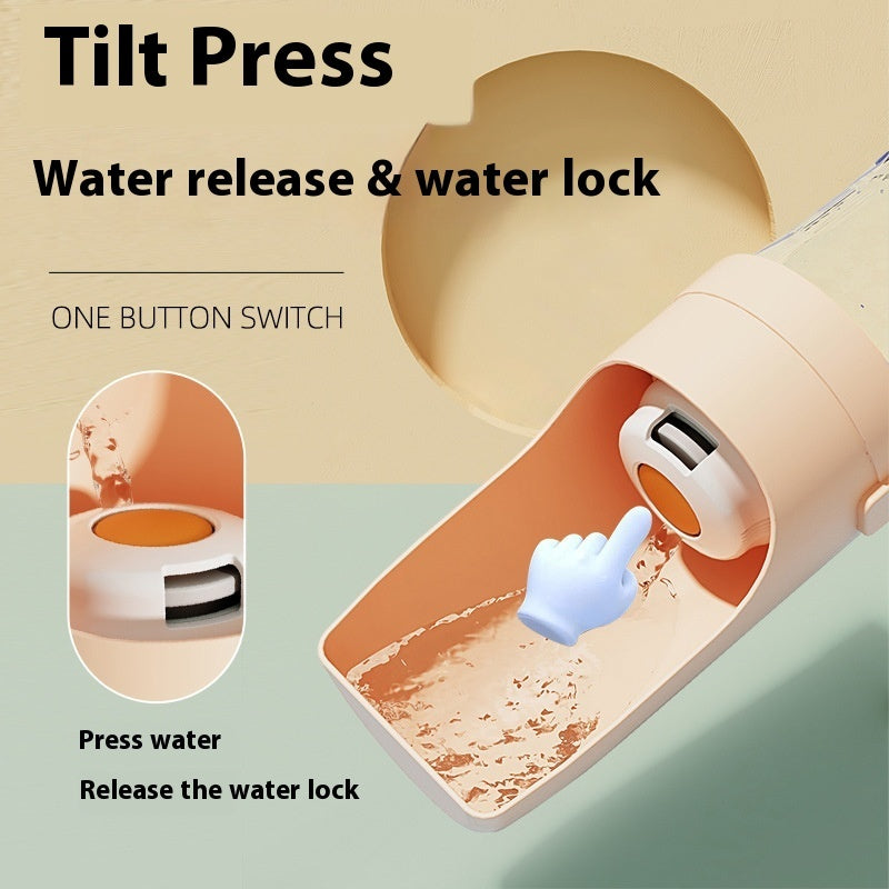 Bouteille d'eau de voyage 2 en 1 pour chien, distributeur d'eau pour animaux de compagnie