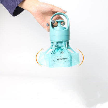 Ramasse-crottes portable et léger avec distributeur de sacs intégré, pelle à huit griffes pour ramassage des crottes de chien, produits pour animaux de compagnie