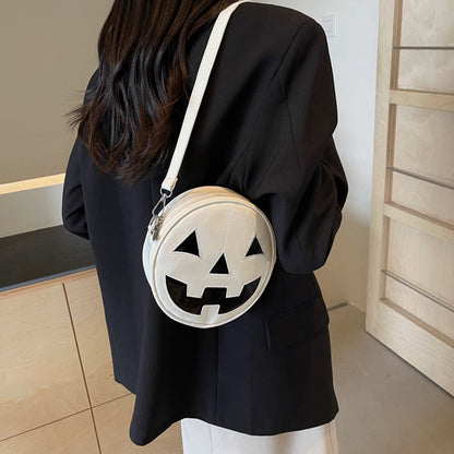 Petit sac rond citrouille d'Halloween pour femmes