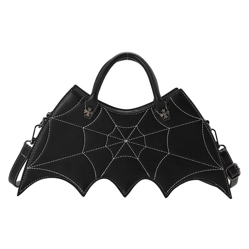 Sacs à bandoulière en forme de toile d'araignée pour Halloween, sacs à main en PU noués de personnalité Batgirl,
