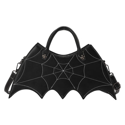 Sacs à bandoulière en forme de toile d'araignée pour Halloween, sacs à main en PU noués de personnalité Batgirl,