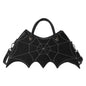 Sacs à bandoulière en forme de toile d'araignée pour Halloween, sacs à main en PU noués de personnalité Batgirl,