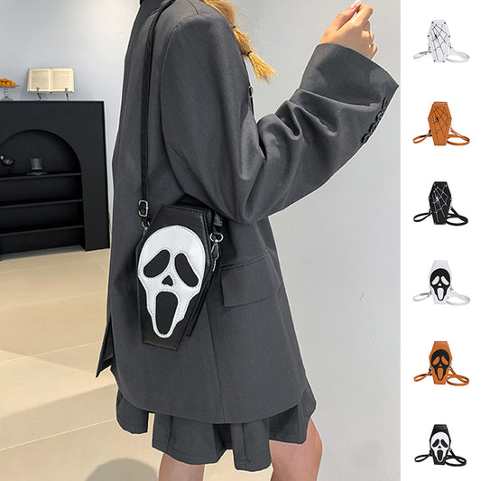 Sac bandoulière en forme de cercueil pour Halloween