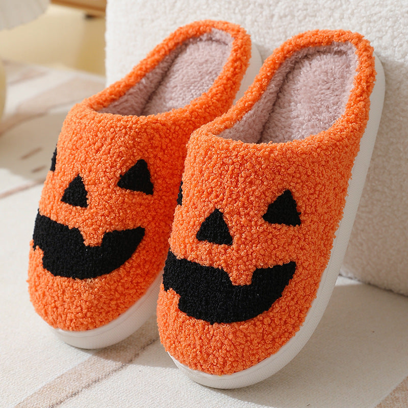 Chausson pour femmes à motif citrouille d'Halloween