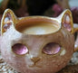 Tasse géode en cristal pour chat, artisanat en résine