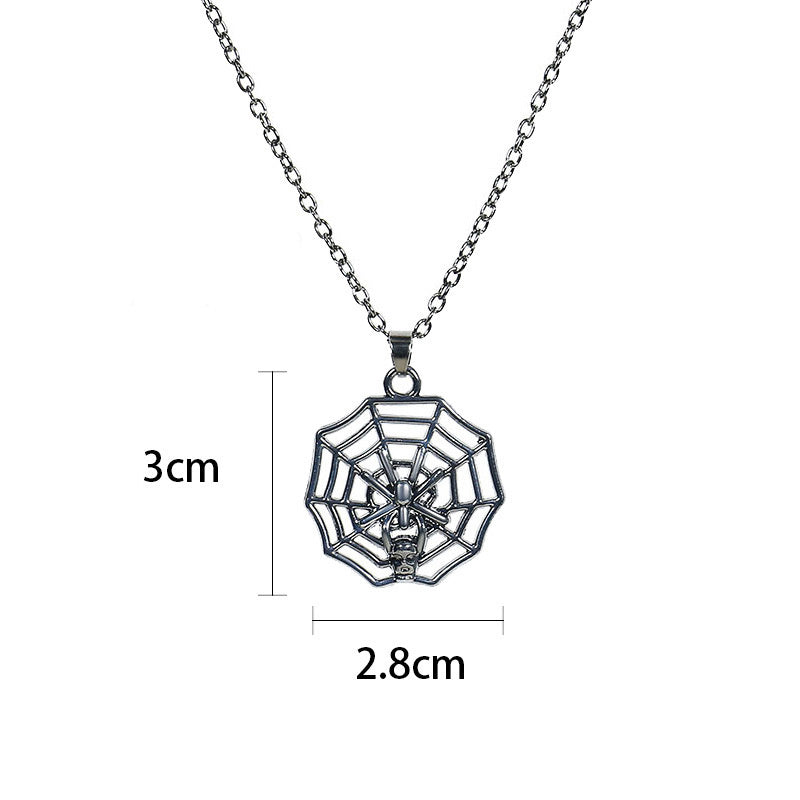 Collier avec pendentif tête de citrouille, crâne, chauve-souris et fantôme du festival des fantômes