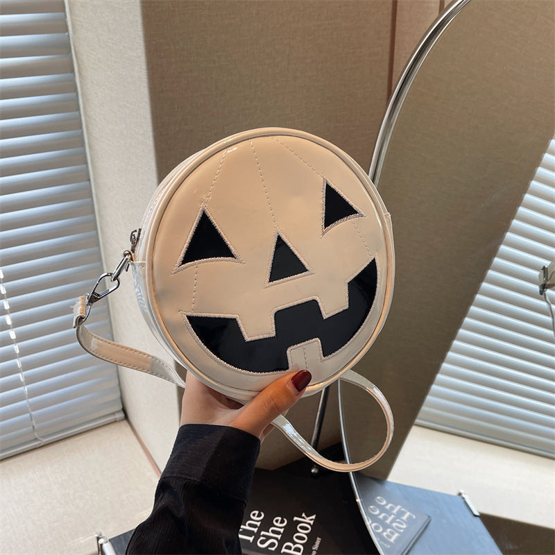 Petit sac rond citrouille d'Halloween pour femmes
