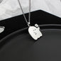 Collier en acier inoxydable avec pendentif en forme de chat et de fantôme mignon pour couple, bijou d'amitié, idéal pour les amoureux