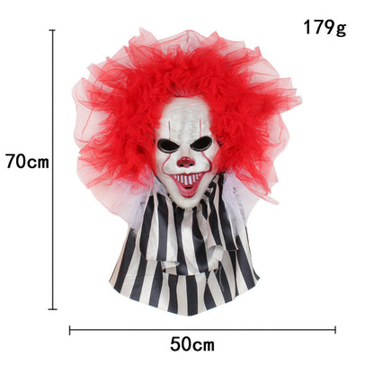 Masque de clown d'horreur pour Halloween, décoration murale à suspendre pour porte, fournitures de fête d'Halloween, décoration d'intérieur