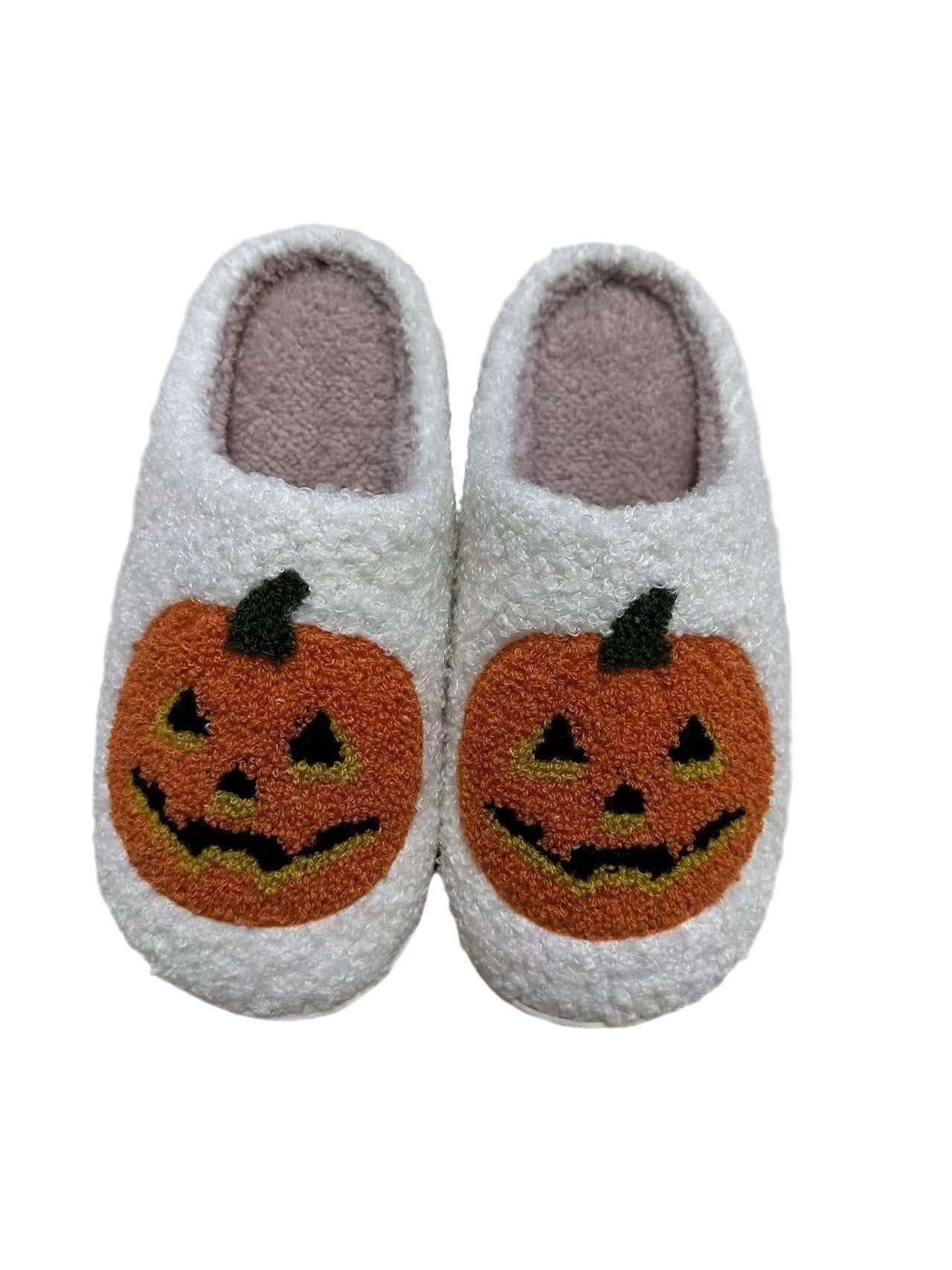 Chausson pour femmes à motif citrouille d'Halloween