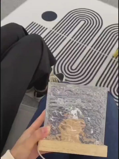 Lampe de table LED à ondulation d'eau, USB, rotative, en cristal, à intensité variable, décoration d'intérieur, 16 couleurs, cadeaux