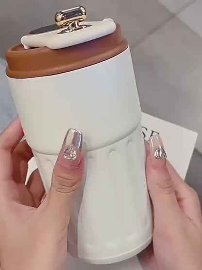 Bouteille isotherme numérique intelligente, tasse à café portable, bouteille d'eau en acier inoxydable, tasse isotherme, garde le froid, 450 ml