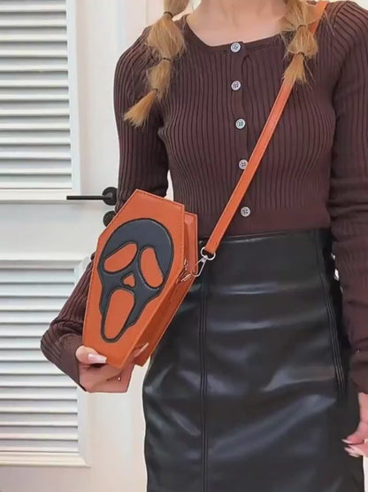 Sac bandoulière en forme de cercueil pour Halloween